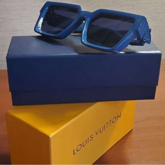 Louis Vuitton 1.1 Millionaire Navy Blue Monogram Sunglasses w Box - Picture 12 of 12
